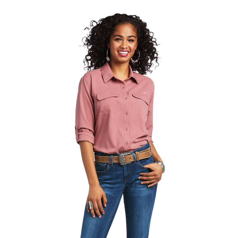 Ariat Hemden Damen - Outbound Venttek Stretch Koralle ( BDQJY-2614 )
